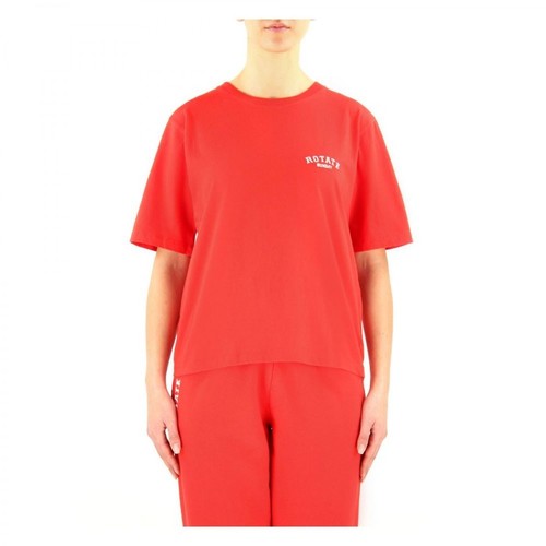 Rotate Birger Christensen, T-shirt maniche corte Czerwony, female, 320.00PLN