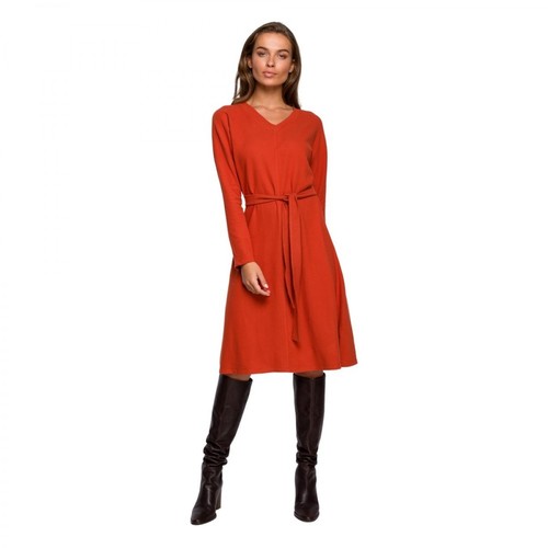 Style, Sukienka Z Dzianiny Sweterkowej Pomarańczowy, female, 215.00PLN