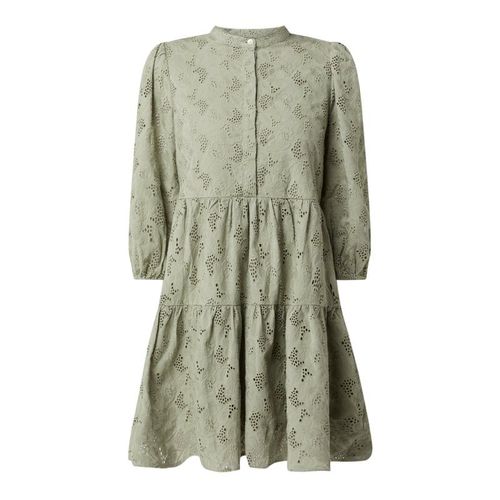 Sukienka mini z bawełny ekologicznej z haftem angielskim model ‘Nadine’ 279.99PLN