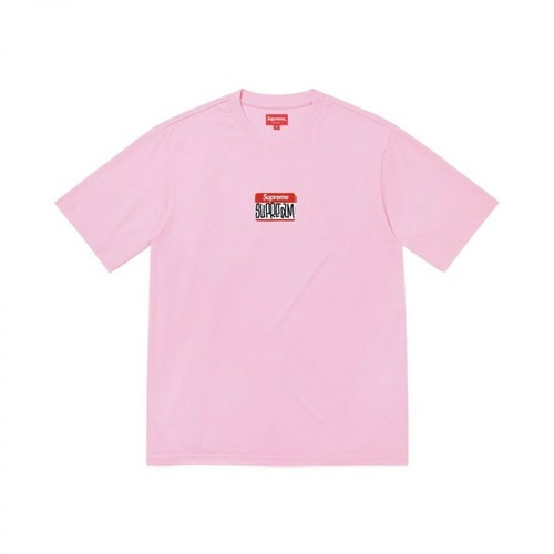 Supreme, Gonz Nametag T-shirt Różowy, female, 821.00PLN