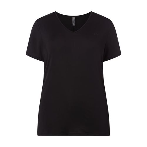 T-shirt PLUS SIZE z paskami w kontrastowym kolorze model ‘Bako’ 79.99PLN