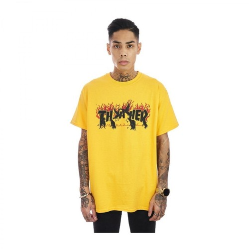 Thrasher, T-shirt Żółty, male, 237.00PLN