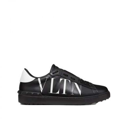 Valentino, Open Sneakers With Vltn Print Czarny, male, 2609.00PLN