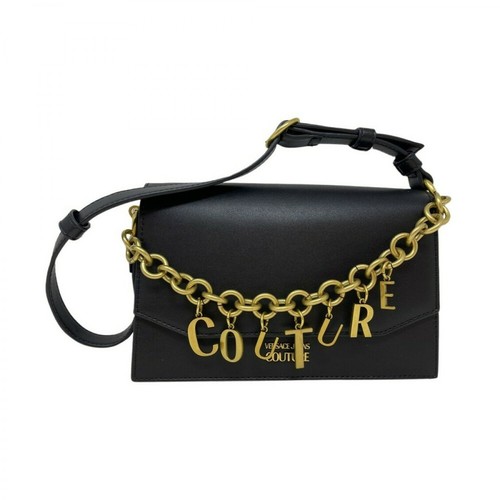 Versace Jeans Couture, Borsa uomo con logo Czarny, male, 936.00PLN