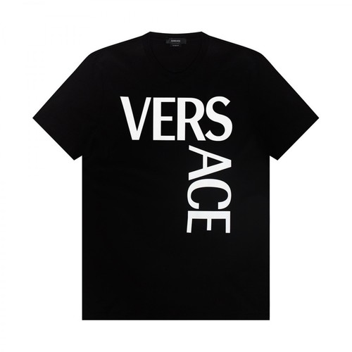 Versace, Logo-printed T-shirt Czarny, male, 1346.00PLN