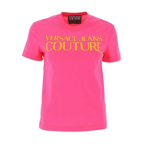 Versace, T-Shirt 71Dp613 Różowy, female, 543.00PLN