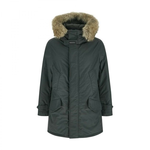 Woolrich, Polar Parka With High Collar And Removable Fur Szary, male, 2853.00PLN