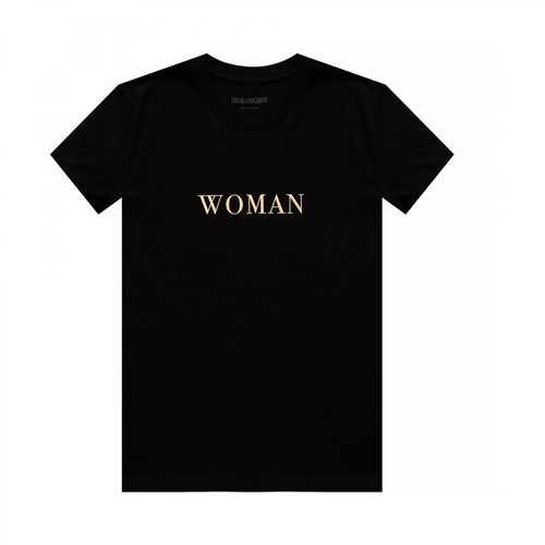 Zadig & Voltaire, Printed T-shirt Czarny, female, 394.00PLN